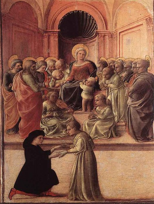 Madonna And Child With Saints And A Worshipper. Fra Filippo Lippi