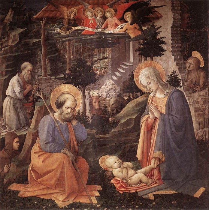 Adoration Of The Child. Fra Filippo Lippi
