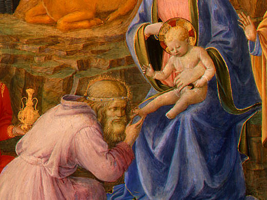 Поклонение волхвов, ок.1445 (фрагмент). Фра Филиппо Липпи