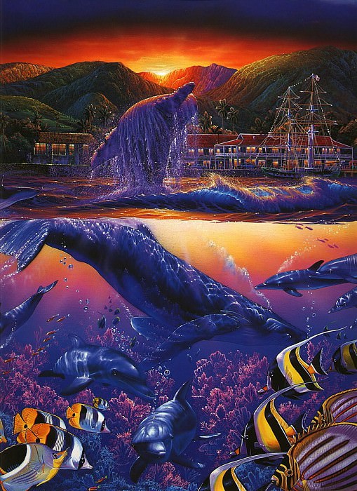 Lahaina Visions Triptych. Christian Riese Lassen
