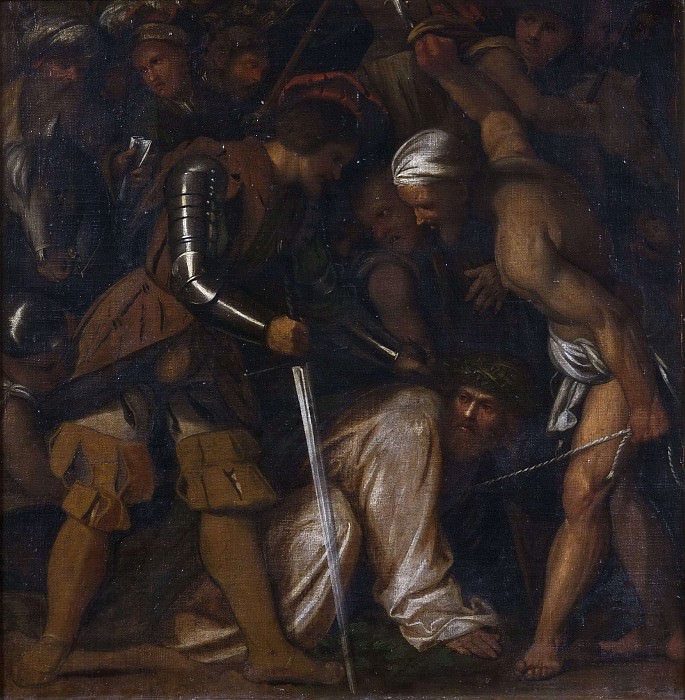 The Carrying of the Cross. Callisto Piazza da Lodi (Attributed)
