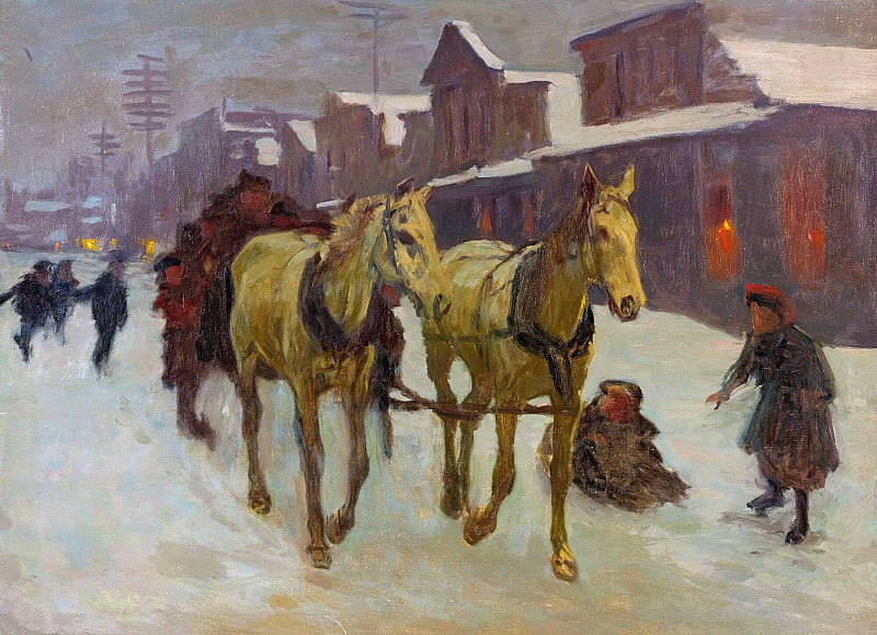 Passing Through Town On A Cold Winter’s Night. Richard Lorenz