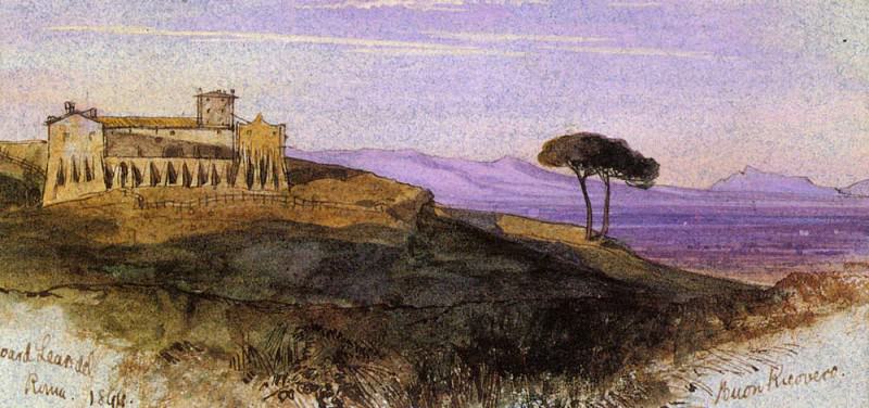 A View In The Roman Compagna. Edward Lear