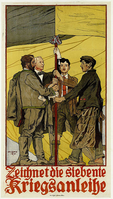 Subscribe to the seventh war bond; Zeichnet die siebente Kriegsanleihe. Maximilian Lenz