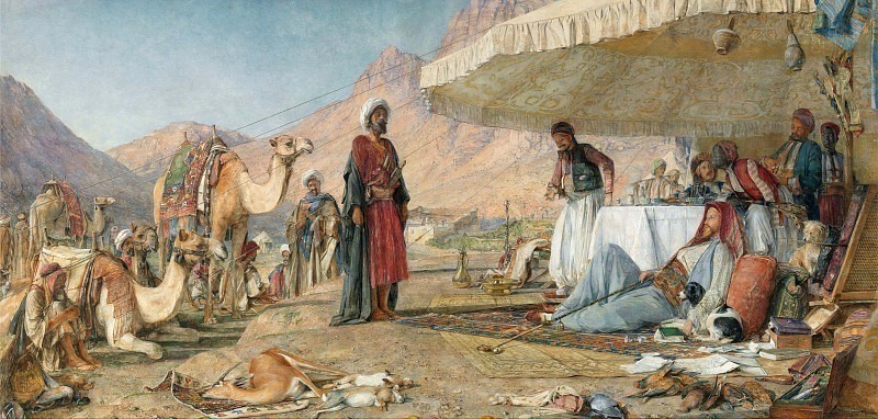 Лагерь откровенных в пустыне горы Синай. Джон Фредерик Льюис