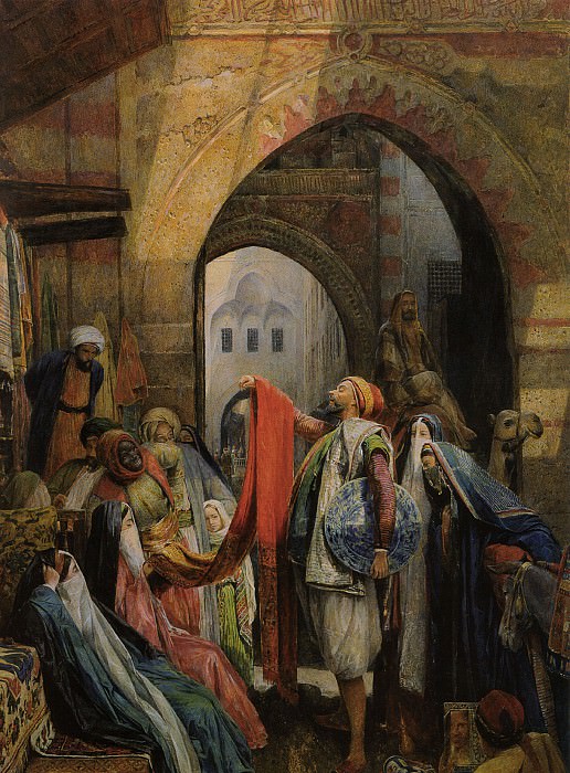 A Cairo Bazaar - The Dellal. John Frederick Lewis