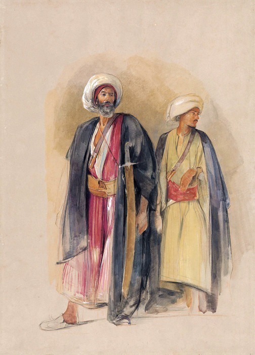 Sheik Hussein of Gebel Tor and His Son. John Frederick Lewis