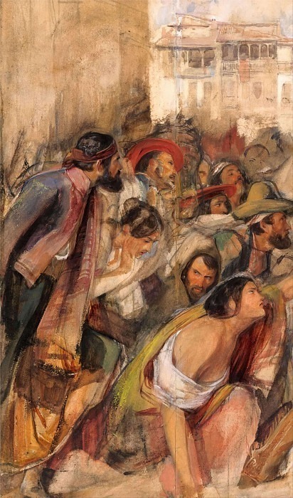 Study for the Proclamation of Don Carlos. John Frederick Lewis
