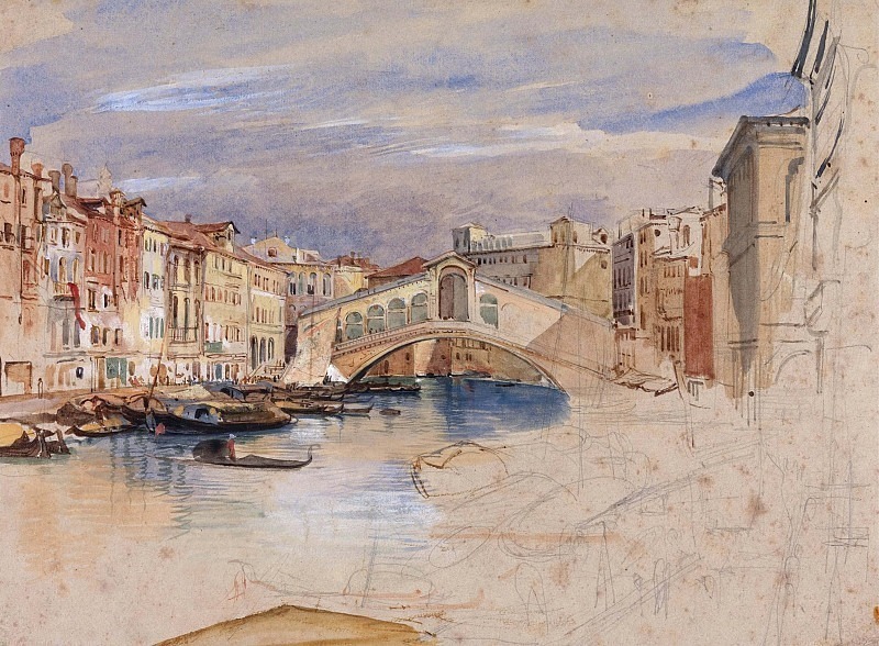 Venice - The Grand Canal and Rialto. John Frederick Lewis