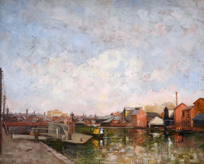 A Birmingham Canal Lock. George Leonard Leigh