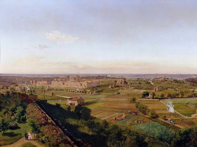 Panorama. Look at the Baths of Caracalla. Friedrich Loos