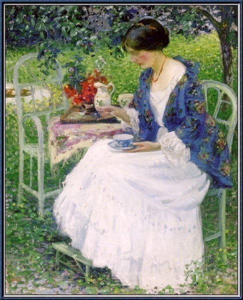 Tea-in-the-Garden. Richard Emile (Edward) Miller