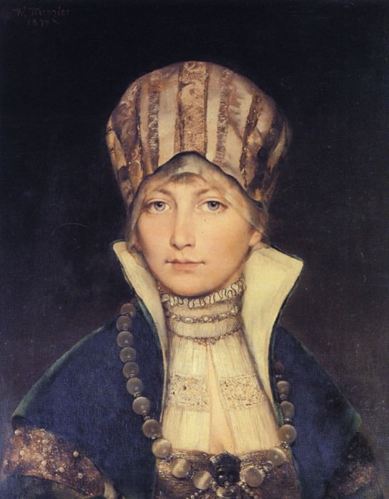 Portrait of a Woman in a Bonnet. Wilhelm Menzler