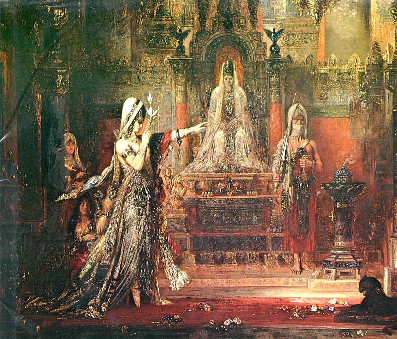 Саломея, танцующая перед Иродом, фрагмент. Гюстав Моро
