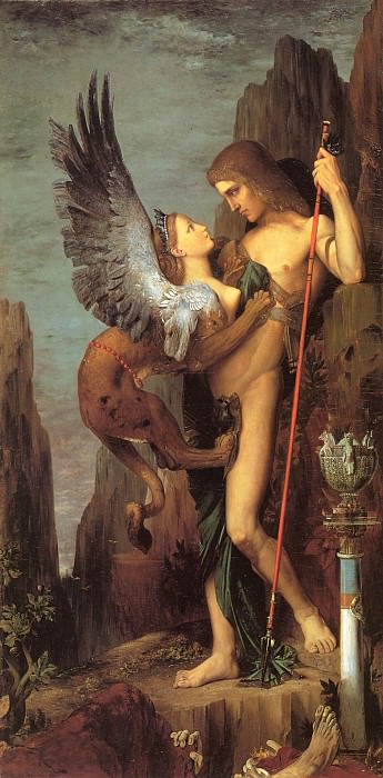 Oedipus and the Sphinx. Gustave Moreau