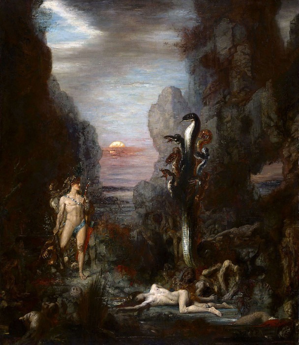 Hercules and the Lernaean Hydra. Gustave Moreau