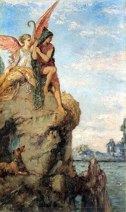 hesiod and the muse. Gustave Moreau