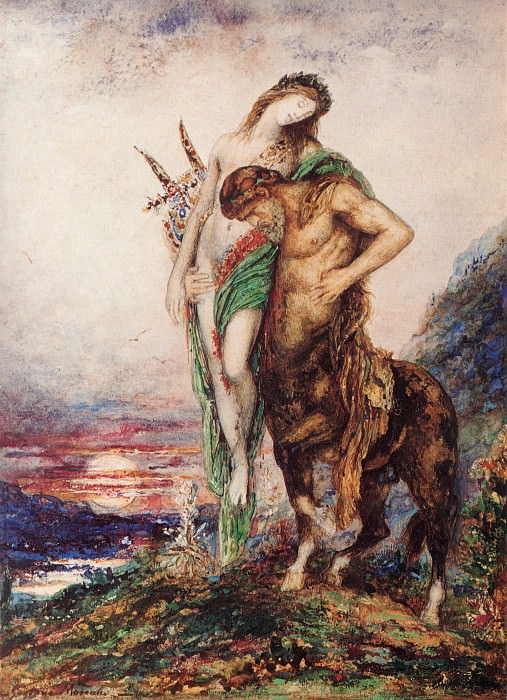 The Dead Poet Borne by a Centaur. Gustave Moreau