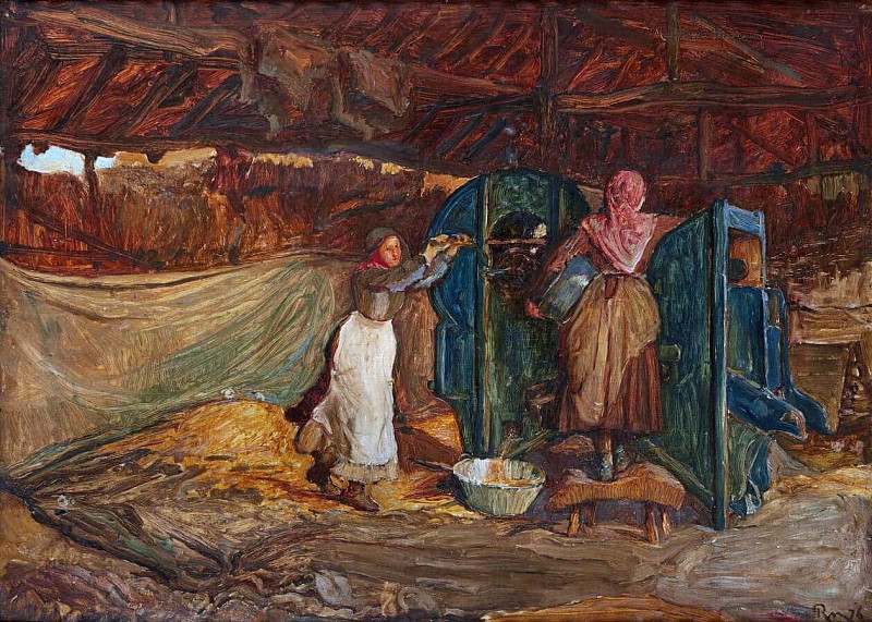 Milling the Grain. Robert Walker Macbeth