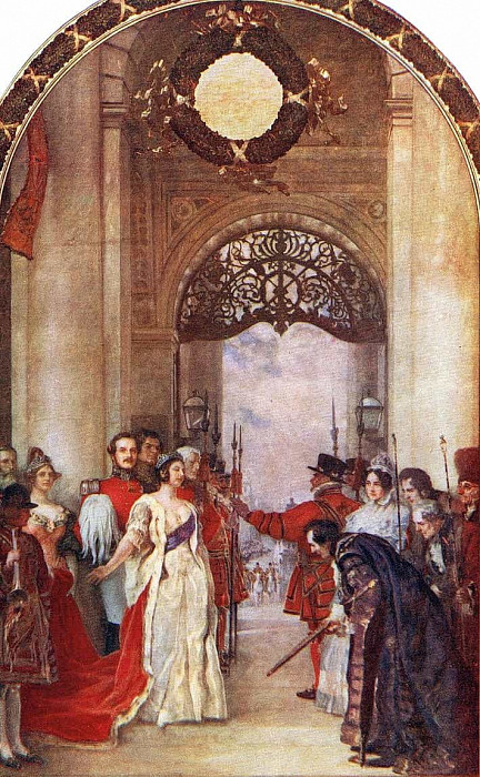 Opening of the Royal Exchange by Queen Victoria. Robert Walker Macbeth