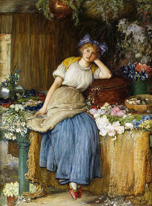 The Alsatian Flower Girl. Robert Walker Macbeth