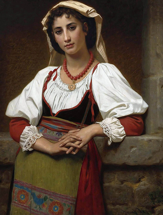 The Neapolitan Girl. Hugues Merle