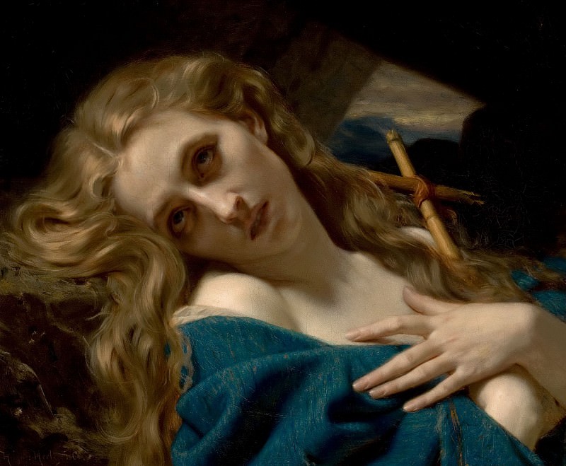 Mary Magdalene in the Cave. Hughes Merle