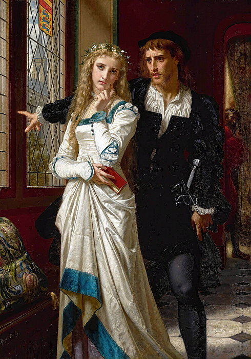 Hamlet And Ophelia. Hugues Merle