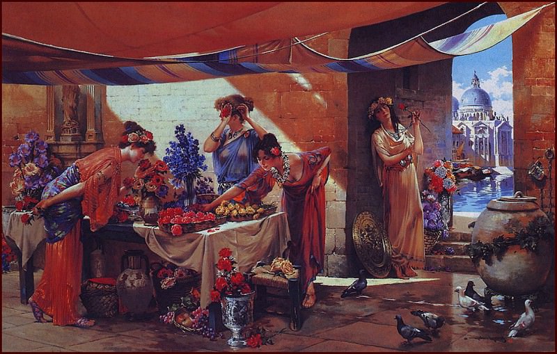 Венецианская продавщица цветов. Майер Моркос