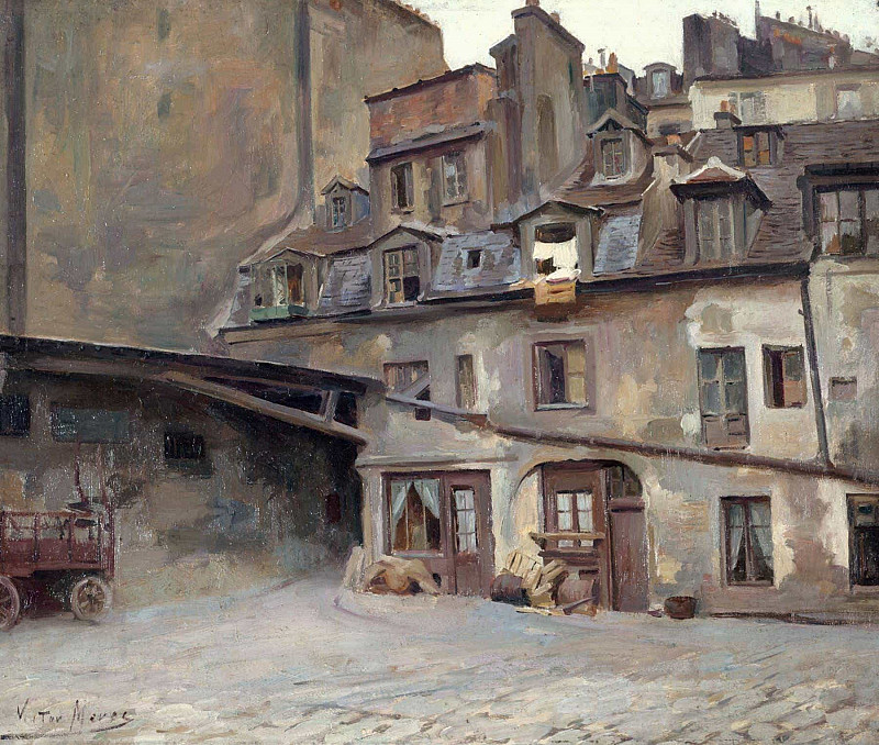 Двор гостиницы «Шеваль-Блан» на улице Мазе. Виктор Марек