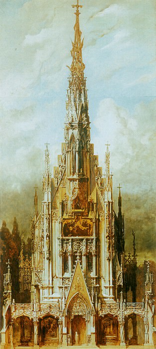 gotische grabkirche st michael turmfassade. Hans Makart