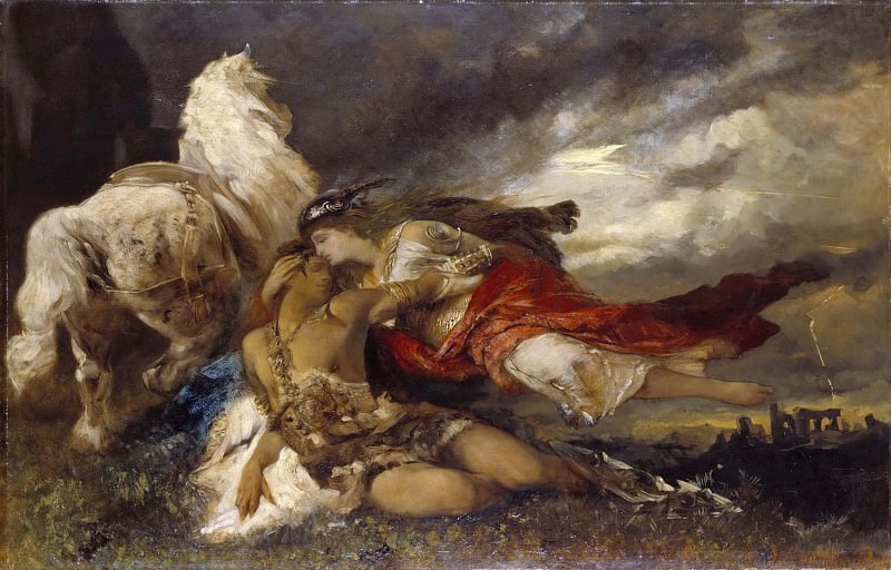 Valkyrie and a Dying Hero. Hans Makart