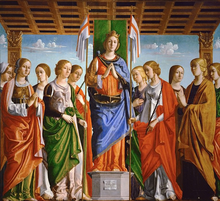 St. Ursula with ten of her virgins. Giovanni Martini
