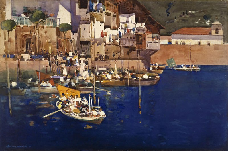 A Mediterranean Port. Arthur Melville