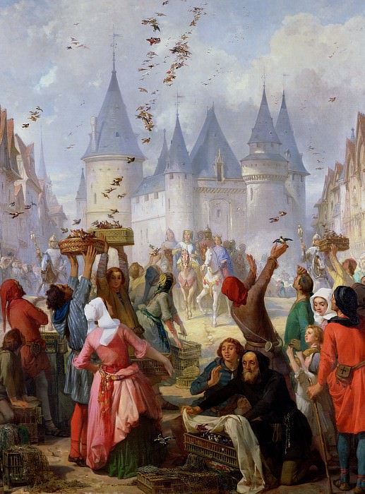 The Return of Saint Louis and Blanche of Castille to Notre Dame Paris. Pierre Charles Marquis