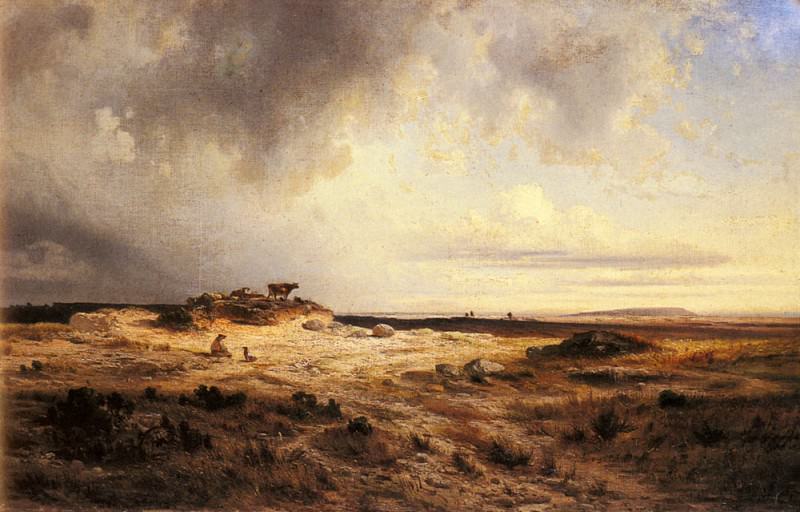 Michel Georges An Extensive Landscape With A Stormy Sky. Жорж Мишель