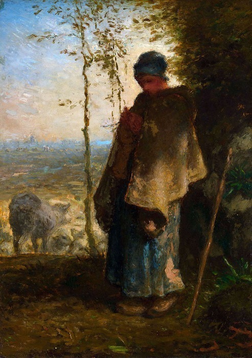 Маленькая пастушка. Жан-Франсуа Милле