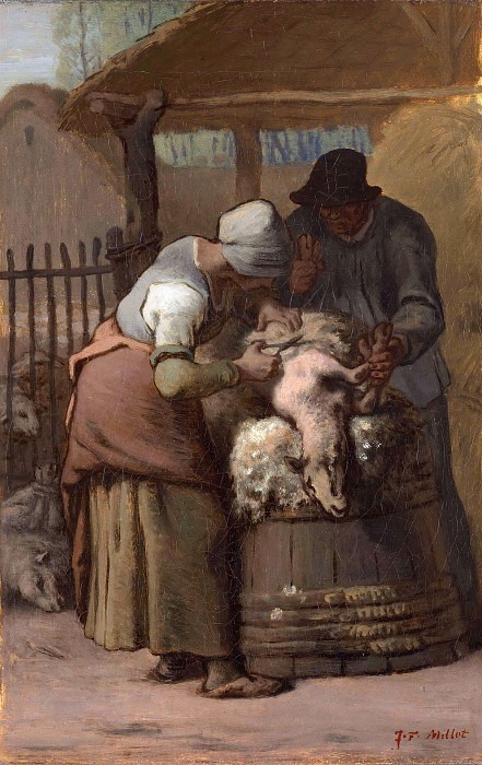 Стрижки овец. Жан-Франсуа Милле