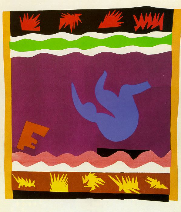 Jazz- The Toboggan, 1943, paper cut-outs. Henri Matisse