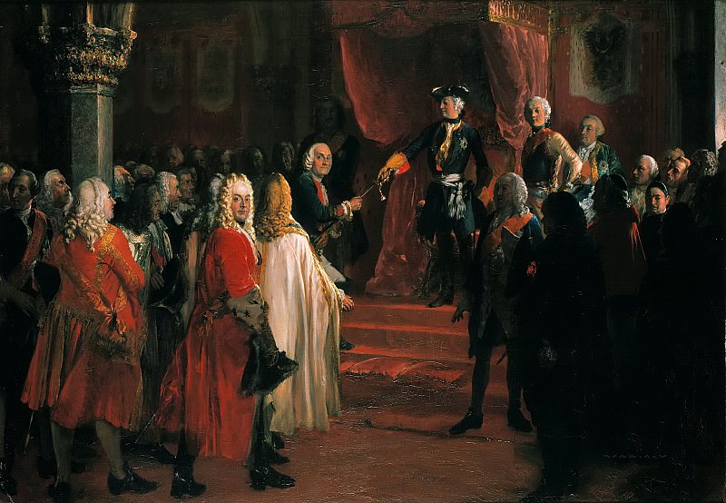 The Allegiance of the Silesian Diet before Frederick II in Breslau. Adolph von Menzel