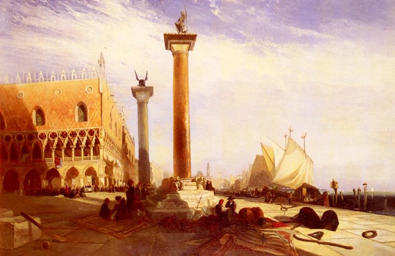 Piazetta And The Doges Palace, Venice. William James Müller