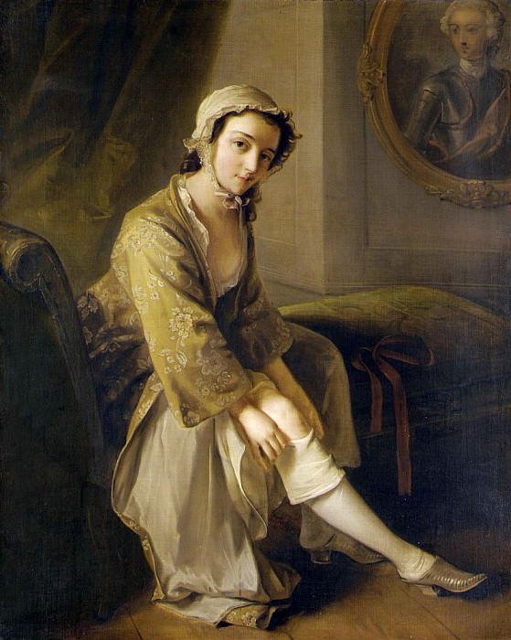 Молодая женщина в коричневом платье. Филипп Мерсье