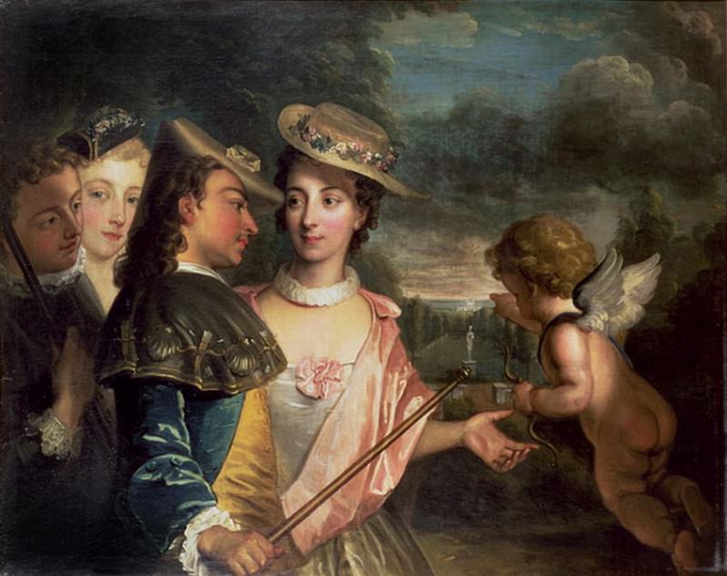 An Allegory of Courtship. Philippe Mercier
