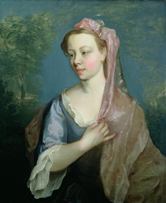 Эскиз портрета молодой дамы. Филипп Мерсье