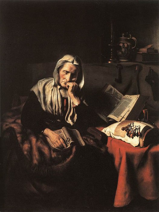 Old Woman Dozing. Nicolaes Maes