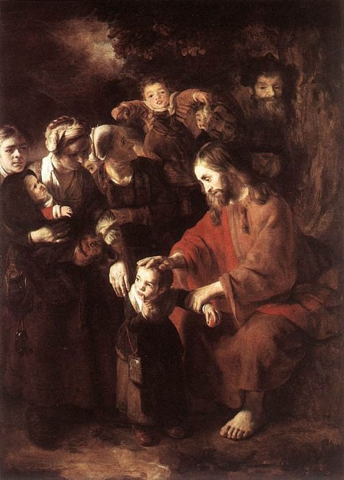Христос, благословляющий детей. Николас Мас