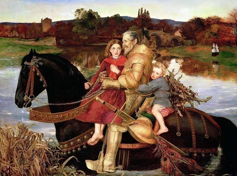 A Dream Of The Past Sir Isumbras At The Ford. John Everett Millais