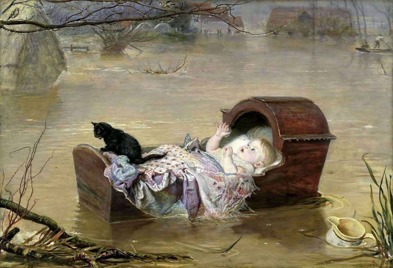 A Flood. John Everett Millais