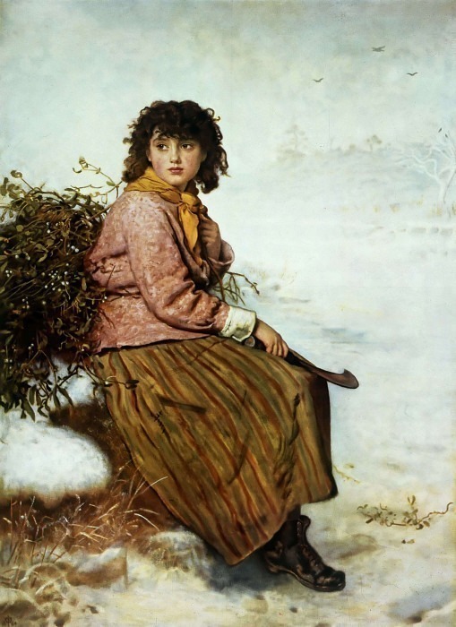 The Mistletoe Gatherer. John Everett Millais