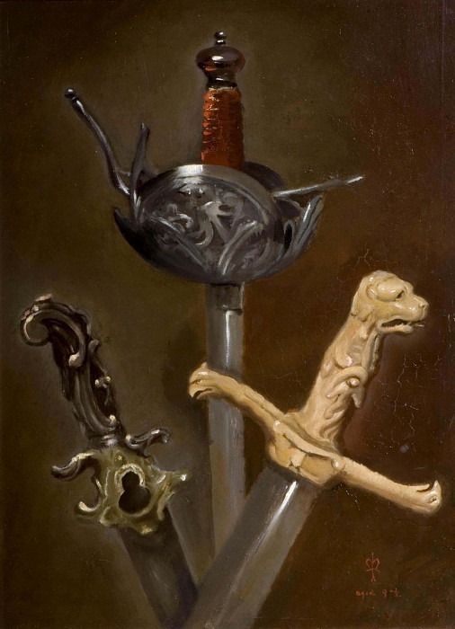 Three Swordhilts. John Everett Millais
